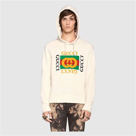 gucci pullover grün|oversize sweatshirt with Gucci print.